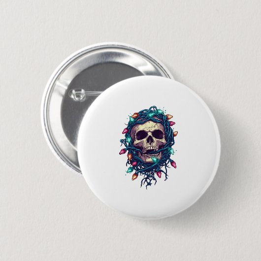 Skullmas � Funny Xmas Skelett Button (Vorne & Hinten)