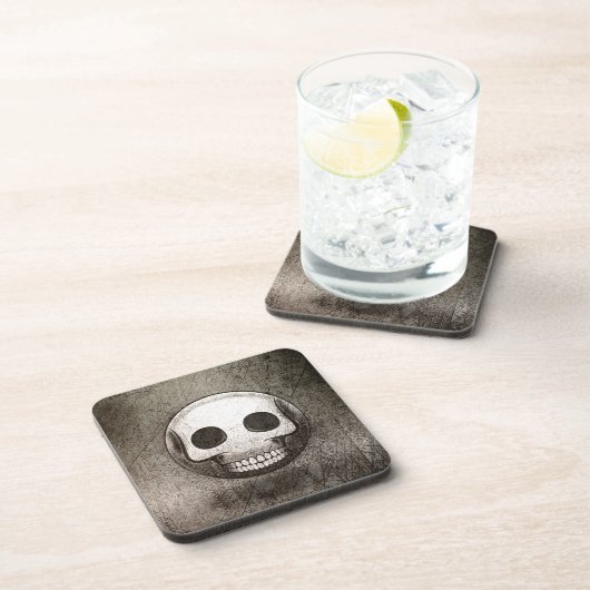 Skullmoji Vintage Getränkeuntersetzer (Rechte Seite)