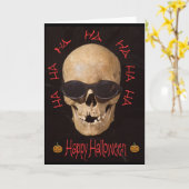 Skulloween Karte (Gelbe Blume)