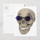 SkullPurpleBrillen121611 Postkarte (Vorne/Hinten)