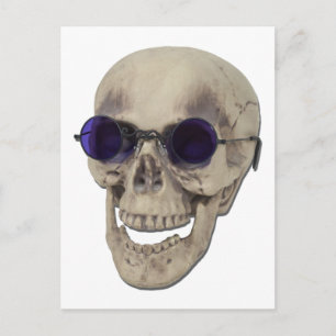 SkullPurpleBrillen121611 Postkarte