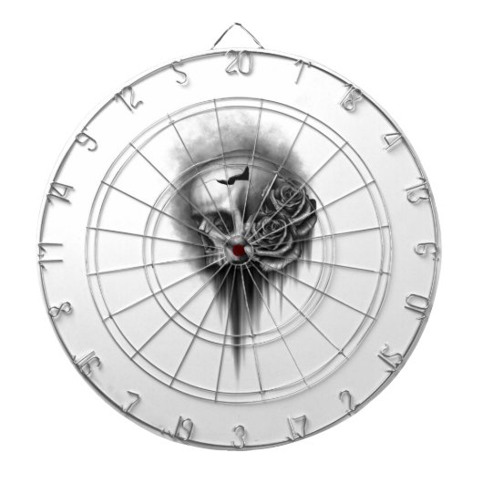 Skullrose Dartscheibe (vorne)