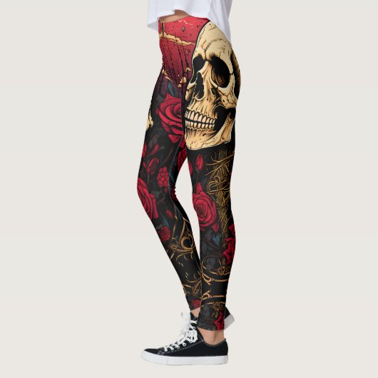 Skulls among the Roses Leggings - Cool (Links)