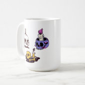 Skulls and Candles Illustration Set Kaffeetasse (Vorderseite Links)