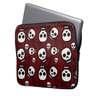 Skulls and Hearts Laptop carrier  Laptopschutzhülle