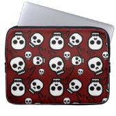 Skulls and Hearts Laptop carrier Laptopschutzhülle (Vorderseite)