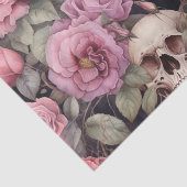 Skulls and roses seidenpapier (Detail)
