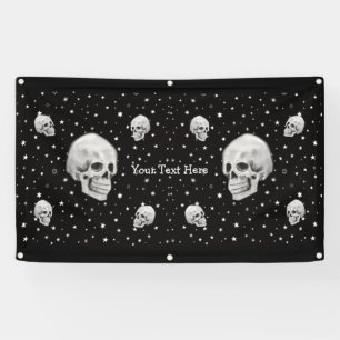 Skulls and Stars Trendy Gotische Kunst Banner