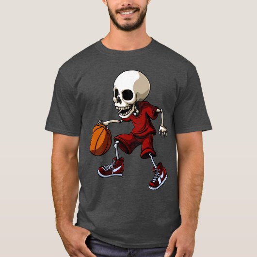 Skulls basketball player / basketball skull T-Shir T-Shirt (Vorderseite)