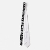 Skulls Black & White Neck Tie Krawatte (Rückseite)