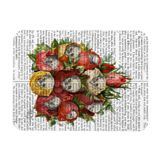 Skulls-Bouquet Magnet (Horizontal)