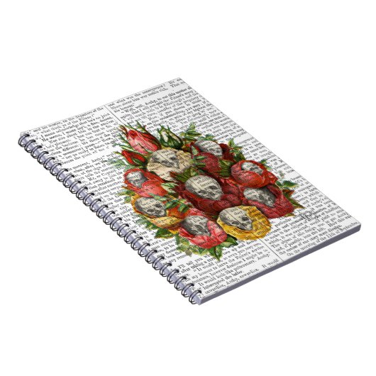 Skulls-Bouquet Notizblock (Rechte Seite)