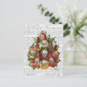 Skulls-Bouquet Postkarte (Stehend Vorderseite)