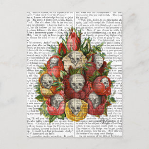 Skulls-Bouquet Postkarte