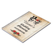 Skulls Cream Notebook Wedding Planning Note Notizblock (Linke Seite)