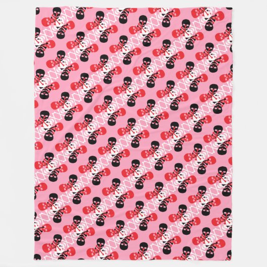 Skulls & Crossbones Fleecedecke (Vorderseite)