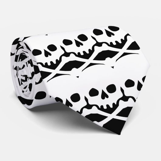 Skulls dekoratives Muster Krawatte (Gerollt)