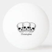 Skulls Design Tischtennisball (Vorderseite)