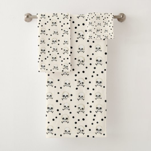 Skulls & Dots Badhandtuch Set (Insitu)