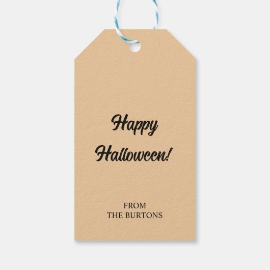 Skulls Dots Boho Abstraktes Muster Halloween Geschenkanhänger (Rückseite)