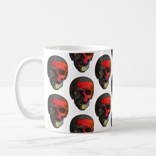 Skulls farbenfroh kaffeetasse (Links)