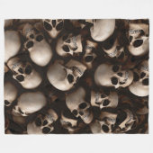 Skulls Fleece Blanket (Vorderseite (Horizontal))