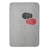Skulls - Ghost Gray und Bone White Badematte (Vorderseite Vertikal)