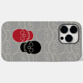 Skulls - Ghost Gray und Bone White Case-Mate iPhone Hülle (Rückseite (Horizontal))