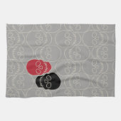 Skulls - Ghost Gray und Bone White Geschirrtuch (Horizontal)
