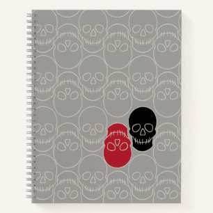 Skulls - Ghost Gray und Bone White Notizblock