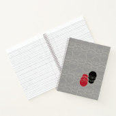 Skulls - Ghost Gray und Bone White Notizblock (Innenseite)