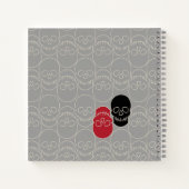 Skulls - Ghost Gray und Bone White Notizblock (Rückseite)