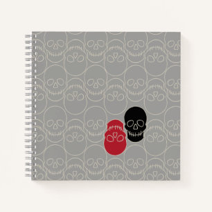 Skulls - Ghost Gray und Bone White Notizblock