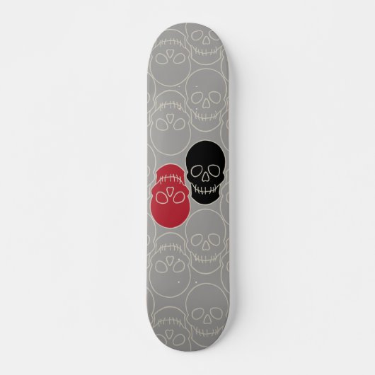 Skulls - Ghost Gray und Bone White Skateboard (Vorne)