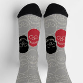 Skulls - Ghost Gray und Bone White Socken (Oben)
