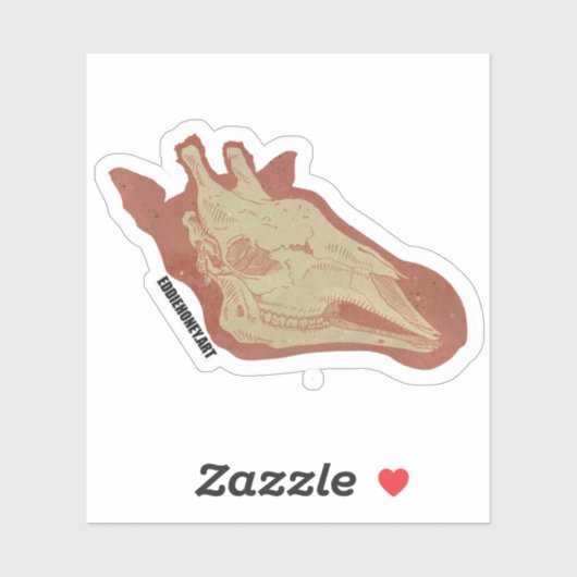 Skulls - Giraffe Aufkleber (Blatt)