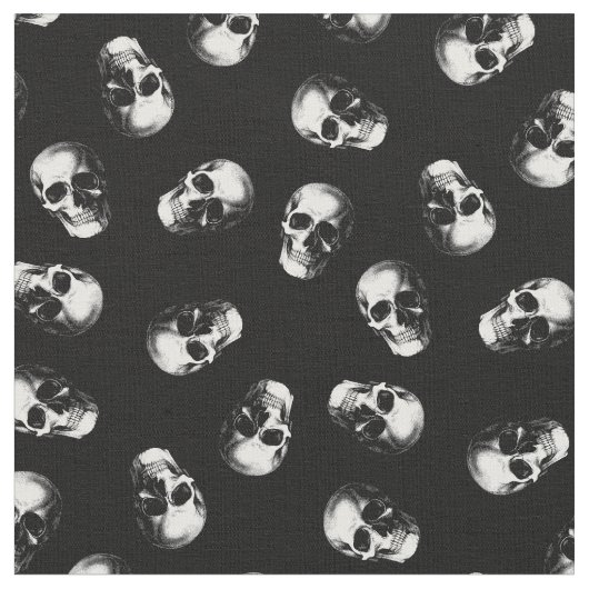 Skulls Gothic Halloween Stoff (Nahaufnahme)