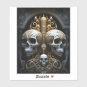 Skulls Gothic Horror Goth Surreal Art Aufkleber (Blatt)