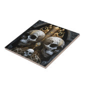 Skulls Gothic Horror Goth Surreal Art Fliese (Seite)