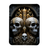 Skulls Gothic Horror Goth Surreal Art Magnet (Vertikal)