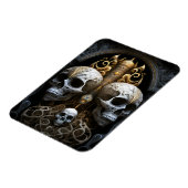Skulls Gothic Horror Goth Surreal Art Magnet (Linke Seite)
