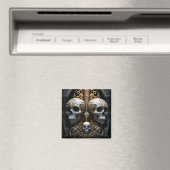 Skulls Gothic Horror Goth Surreal Art Magnet (In Situ (Geschirrspüler))