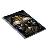 Skulls Gothic Horror Goth Surreal Art Notizblock (Rechte Seite)