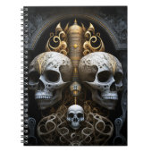 Skulls Gothic Horror Goth Surreal Art Notizblock (Vorderseite)