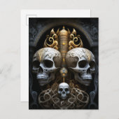 Skulls Gothic Horror Goth Surreal Art Postkarte (Vorne/Hinten)