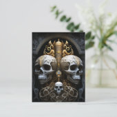 Skulls Gothic Horror Goth Surreal Art Postkarte (Stehend Vorderseite)