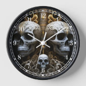 Skulls Gothic Horror Goth Surreal Art Uhr (Vorderseite)