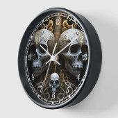Skulls Gothic Horror Goth Surreal Art Uhr (Winkel)