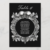Skulls Gothic Wedding Seating Plan Tischnummer (Vorderseite)