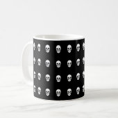 Skulls gotisch schwarz & weiß elegant kaffeetasse (Vorderseite Links)
